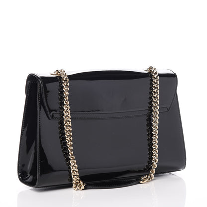 Gucci Patent Medium Emily Chain Shoulder Bag Black 3 of 7