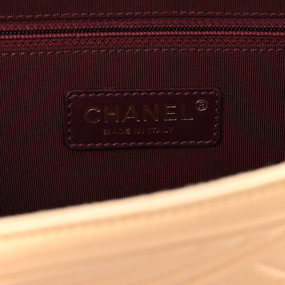 Chanel Metallic Lambskin Quilted Small Coco Boy Camera Case Gold 6 of 15