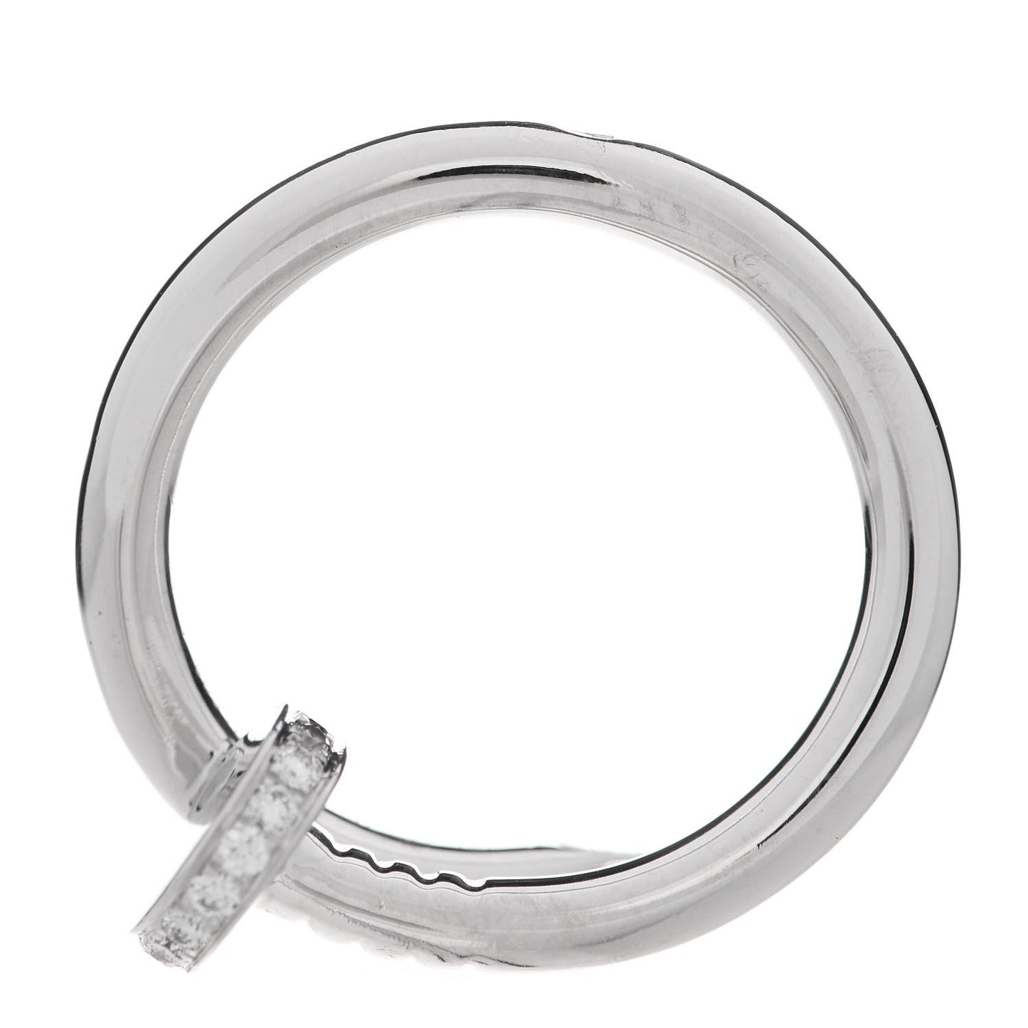 18K White Gold Diamond Juste Un Clou Ring 53 6.25
