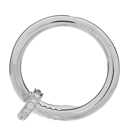 Cartier 18K White Gold Diamond Juste Un Clou Ring 53 6.25 7 of 9