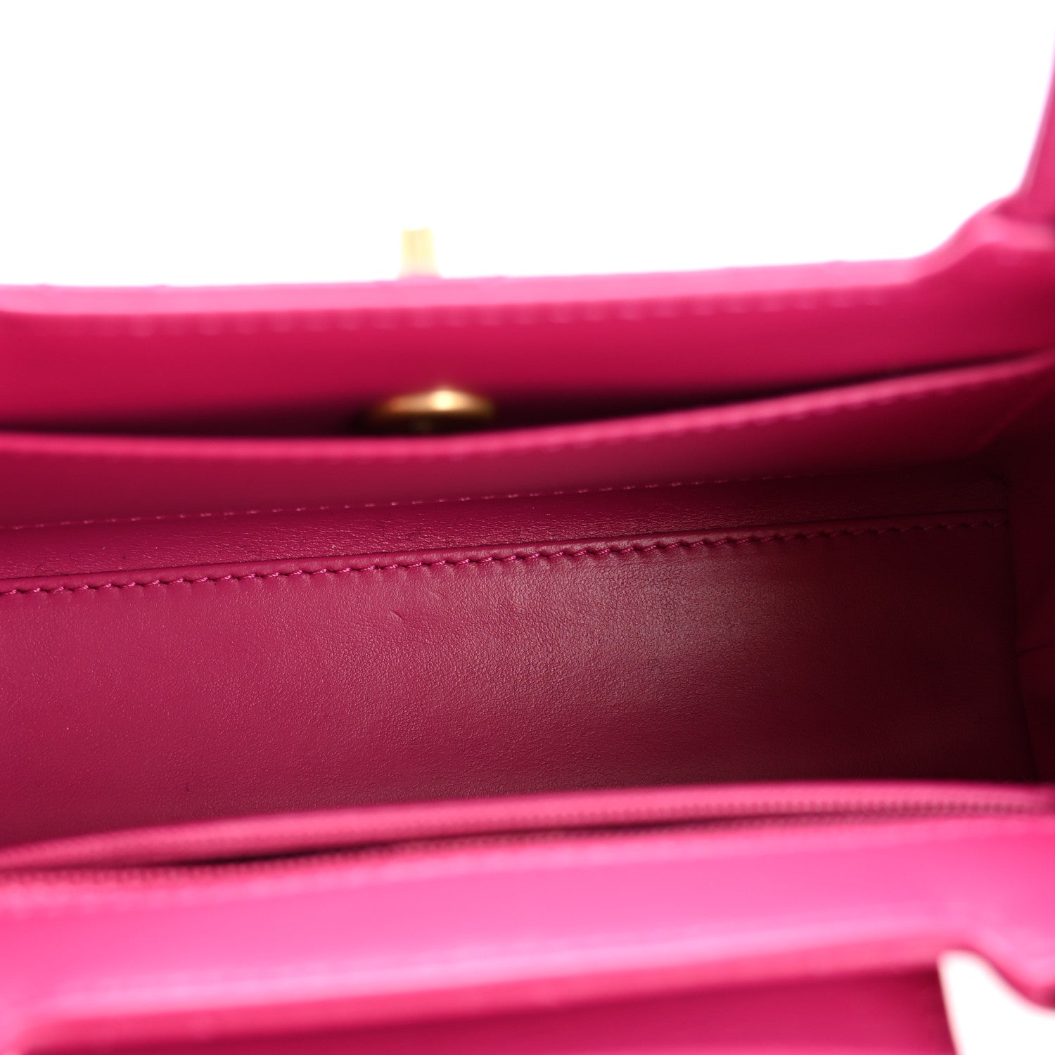 Chanel Shiny Aged Calfskin Quilted Nano Kelly Shopper Dark Pink 5 of 11