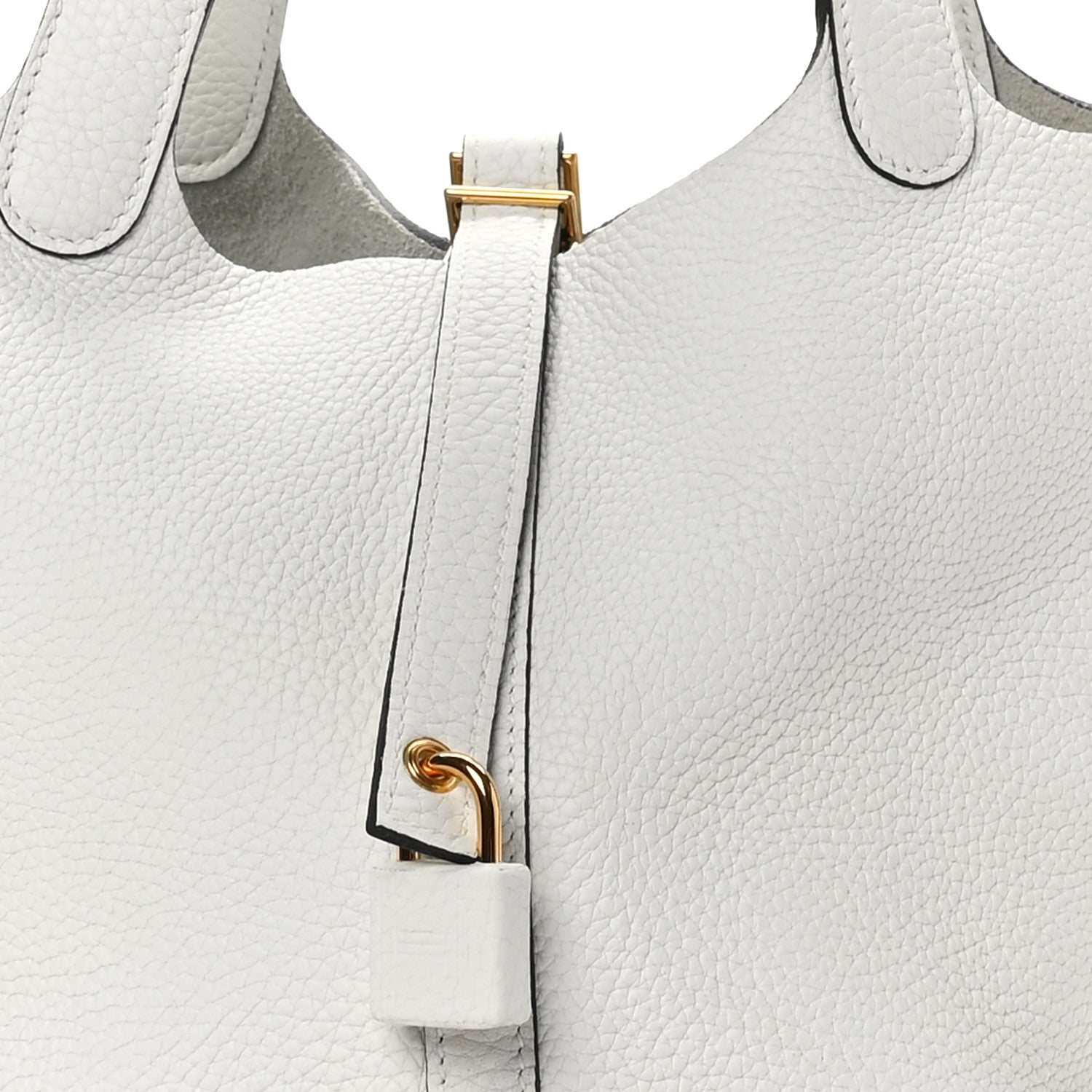 Hermes Taurillon Clemence Picotin Lock 18 PM New White 8 of 11