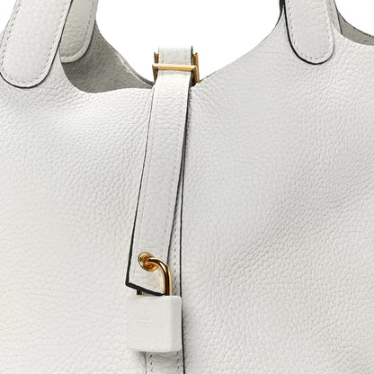Hermes Taurillon Clemence Picotin Lock 18 PM New White 8 of 11