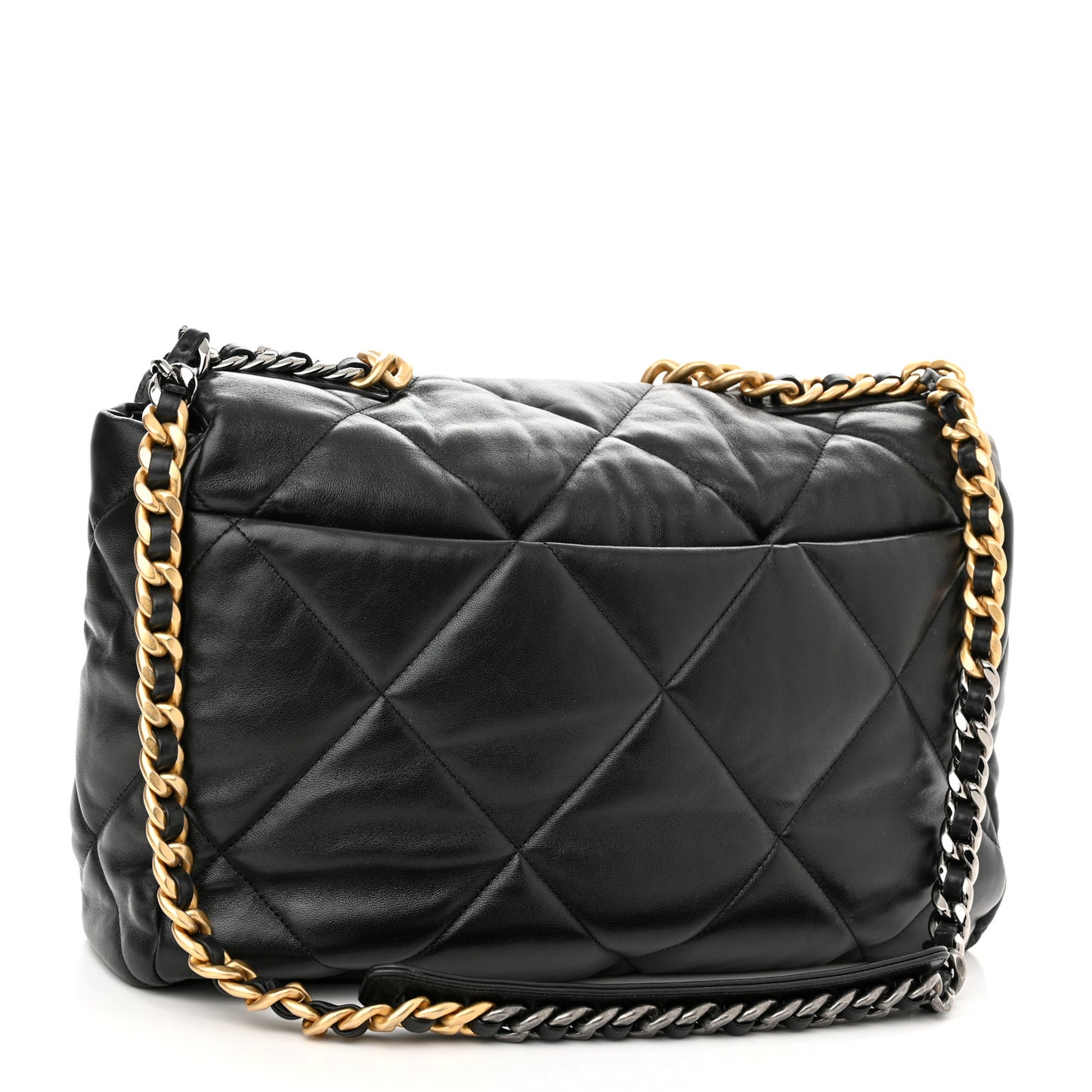 Lambskin Quilted Maxi Chanel 19 Flap Black