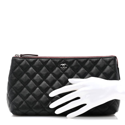 Chanel Caviar Quilted Cosmetic Case Black 2 of 10