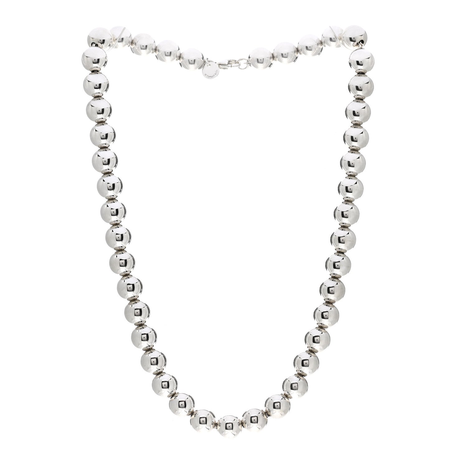 Tiffany Sterling Silver 10mm HardWear Ball Necklace 3 of 4