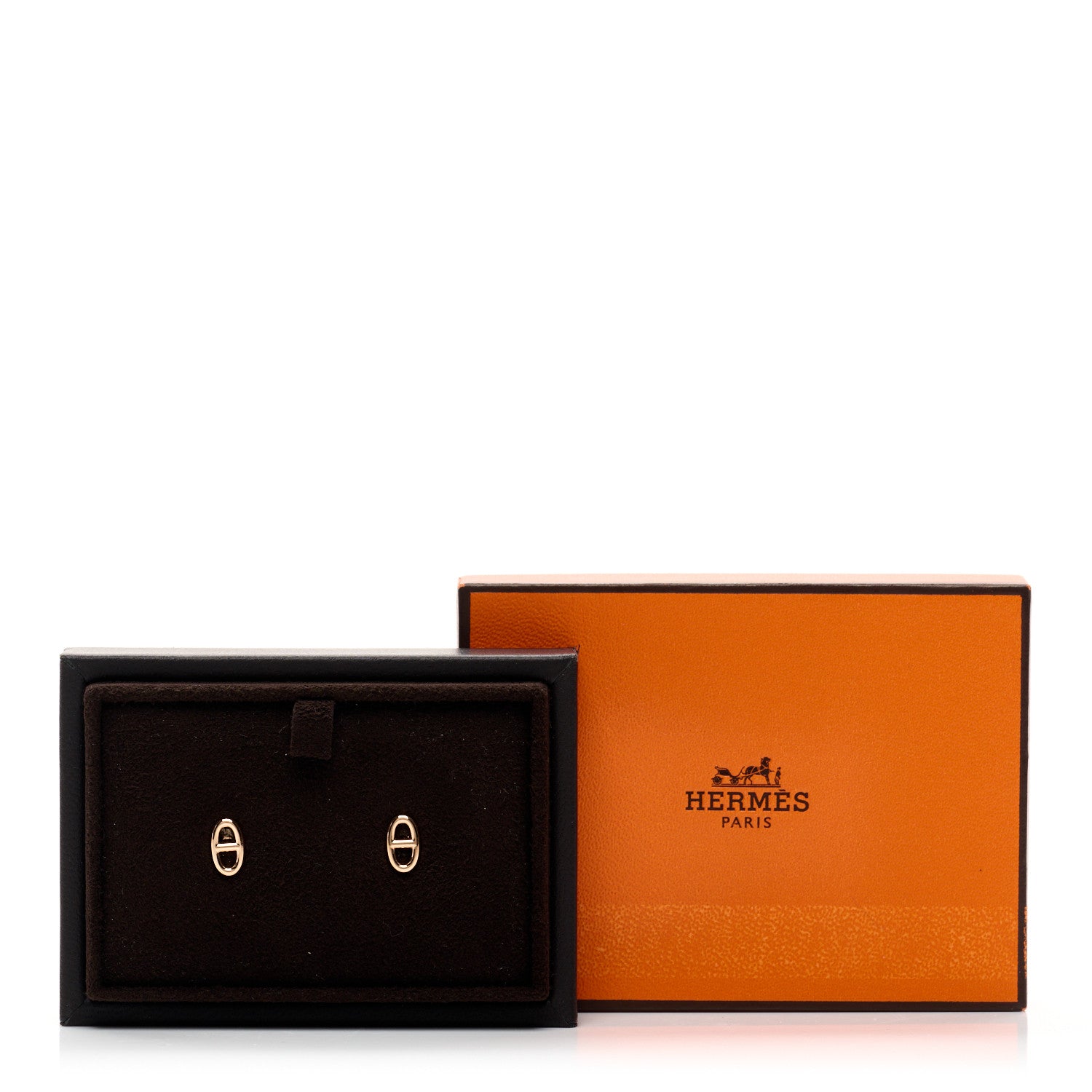Hermes 18K Rose Gold TPM Farandole Stud Earrings 5 of 5
