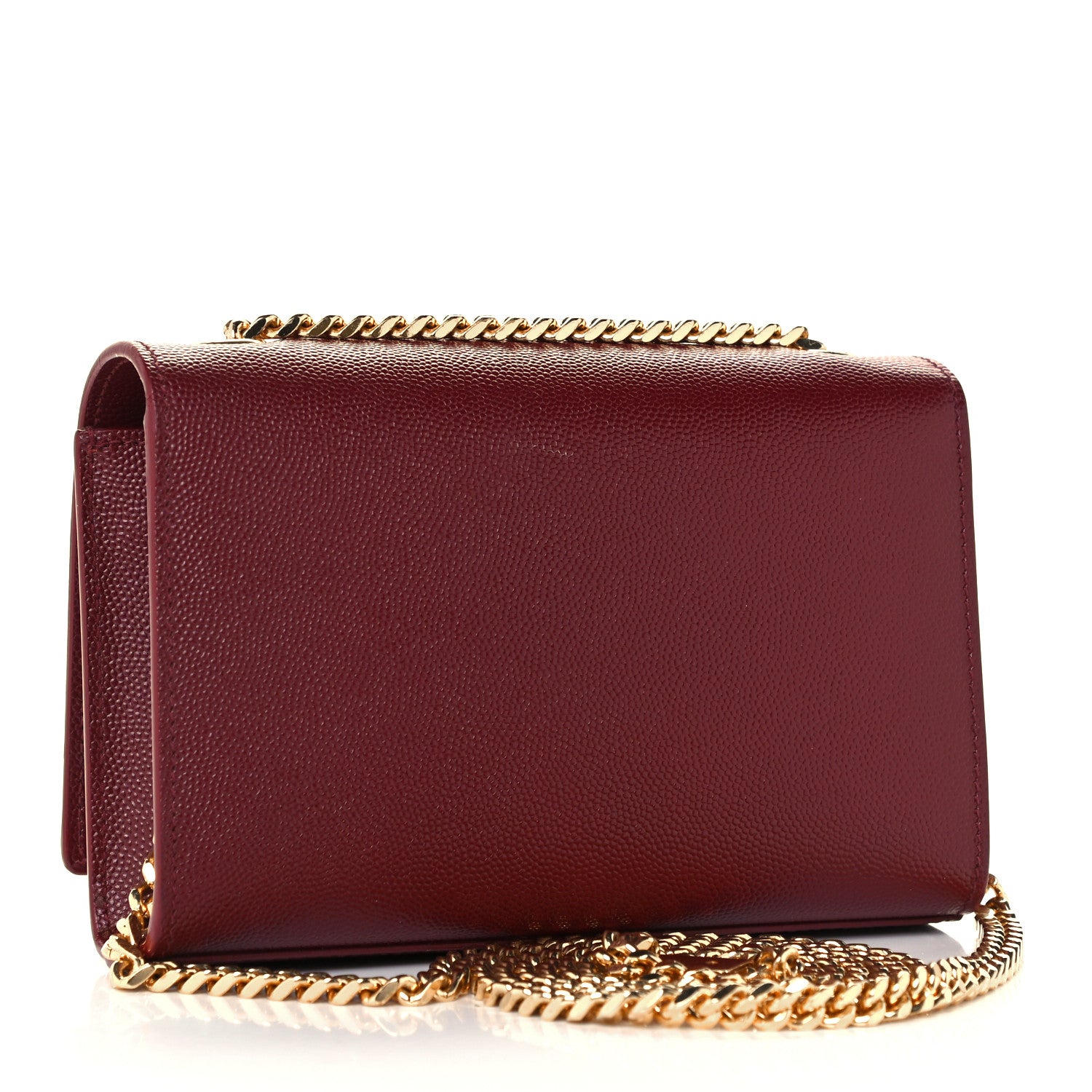 Saint Laurent Grain De Poudre Small Monogram Kate Satchel Oxblood 3 of 11