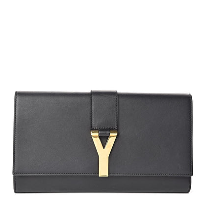Saint Laurent Calfskin Classic Y Ligne Clutch Black 1 of 7