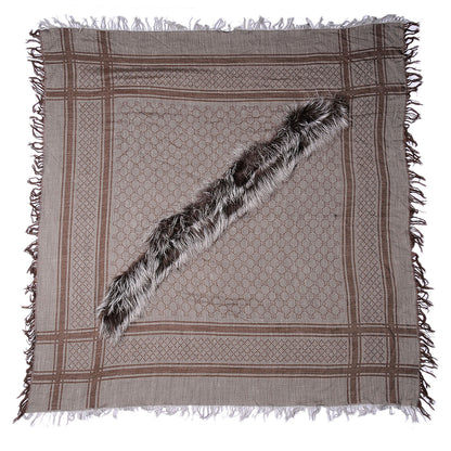 Gucci Brown and Gray Fox Fur Shawl 2 of 4