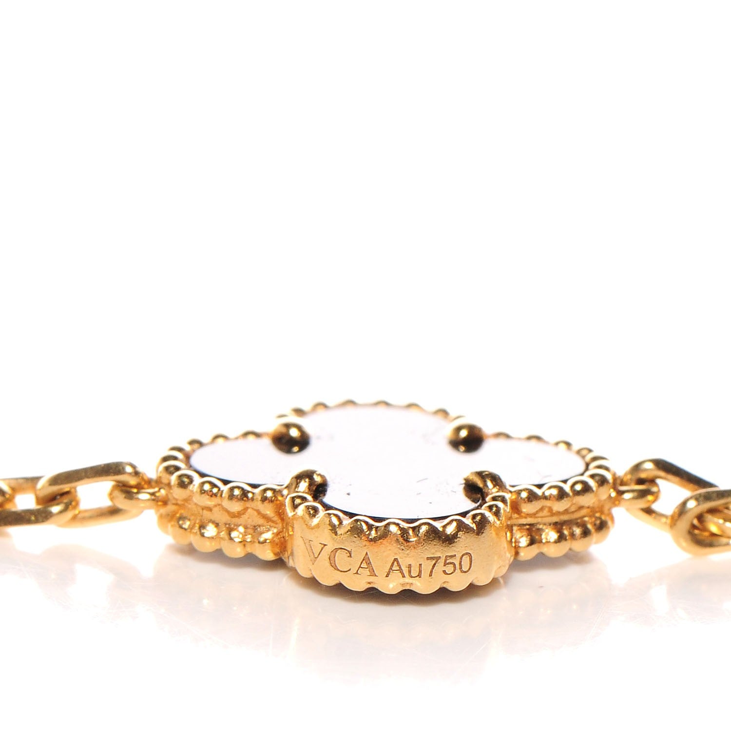 Van Cleef & Arpels 18K Yellow Gold Black Onyx 5 Motifs Vintage Alhambra Bracelet 5 of 6