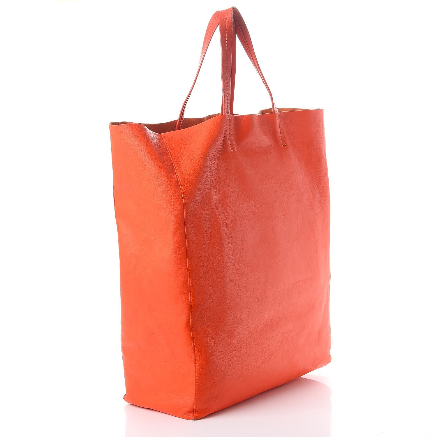 Celine Smooth Lambskin Vertical Cabas Bag Orange 3 of 11