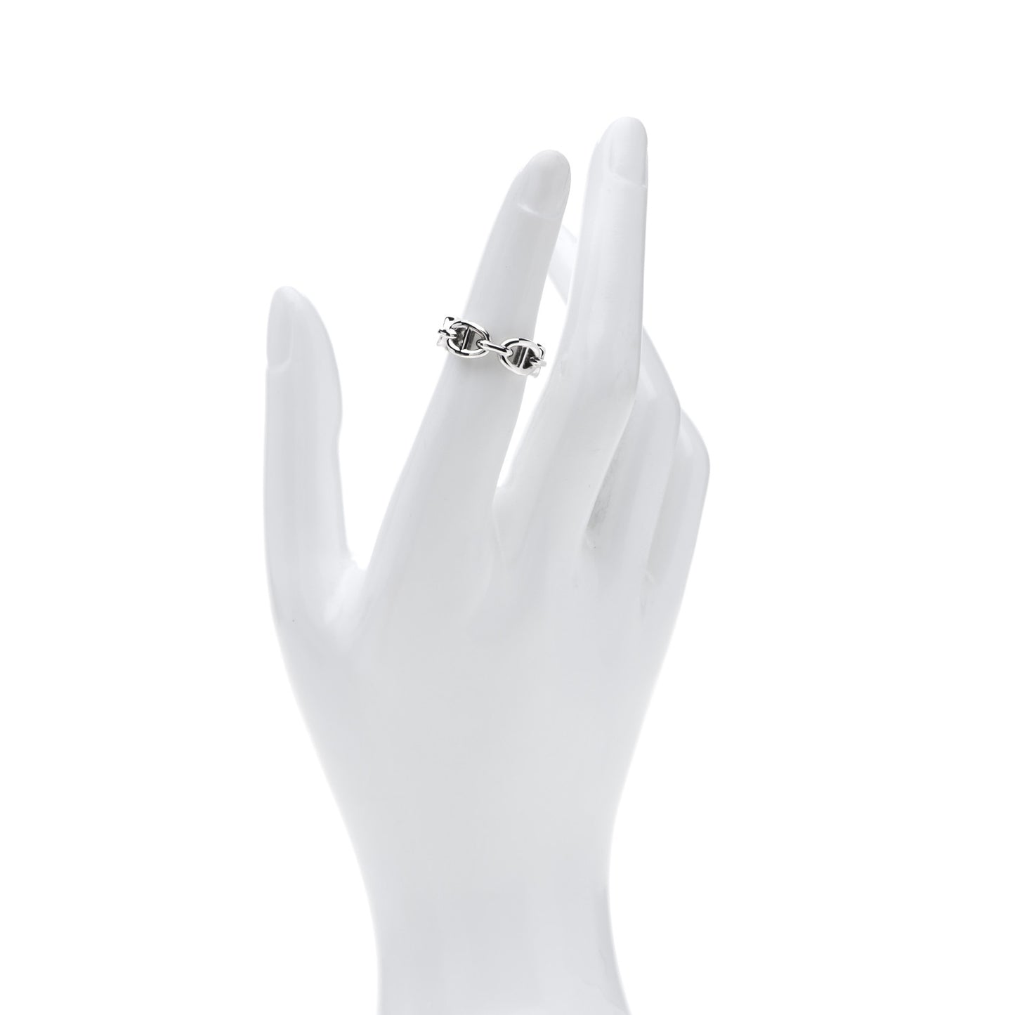 Sterling Silver PM Chaine d'Ancre Enchainee Band Ring 49 5