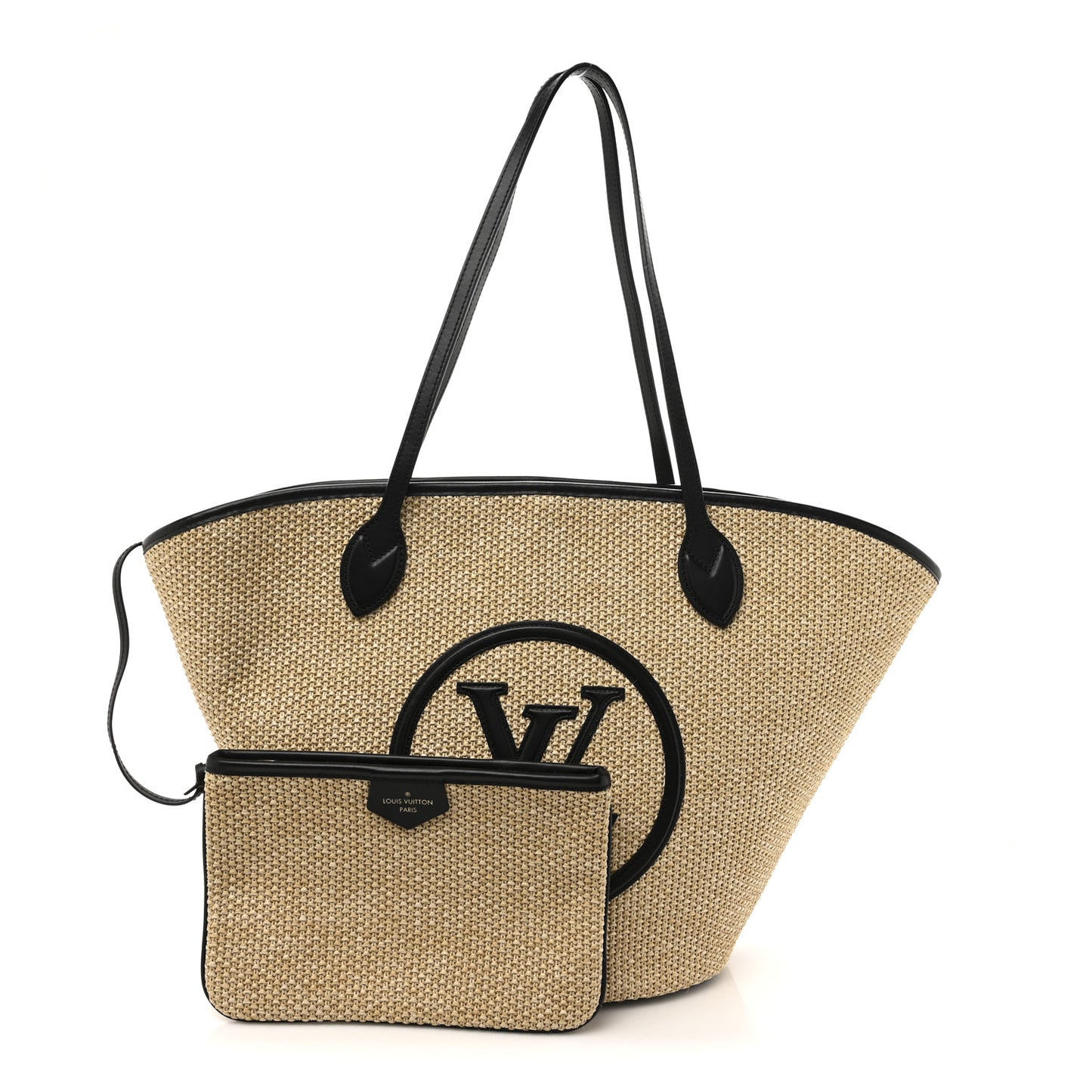 Raffia Saint Jacques Tote Black