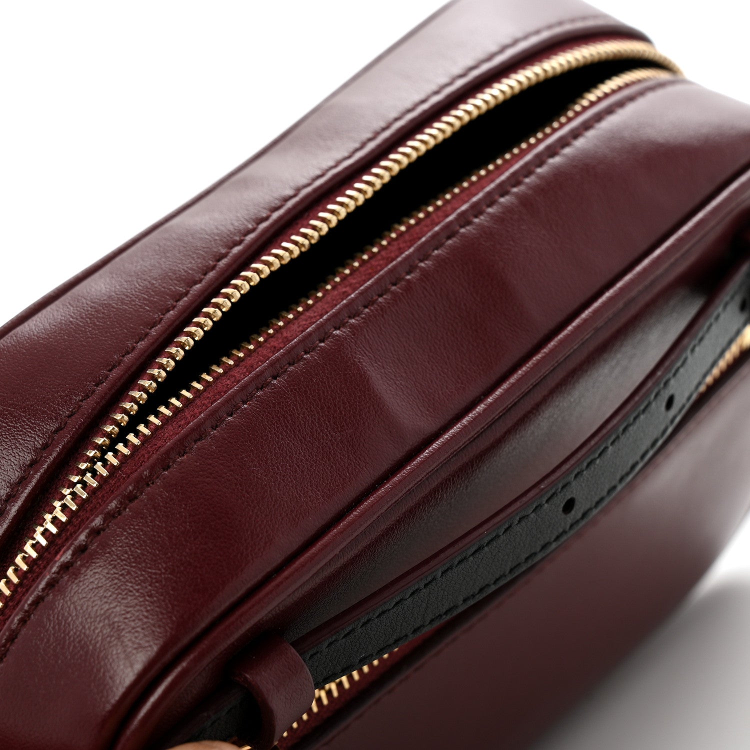 Saint Laurent Calfskin Matelasse Monogram Lou Belt Bag Dark Legion Red 11 of 13