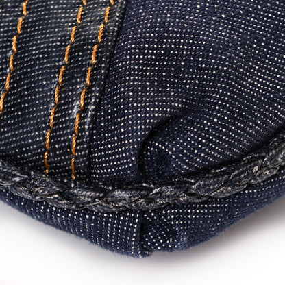 Fendi Denim Spalmati Woven Spy Pouch Bag Blue 10 of 13