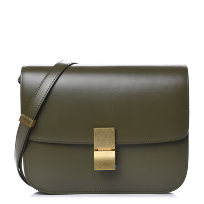 Celine Box Calfskin Classic Box Medium Flap Bag Army Green 1 of 9