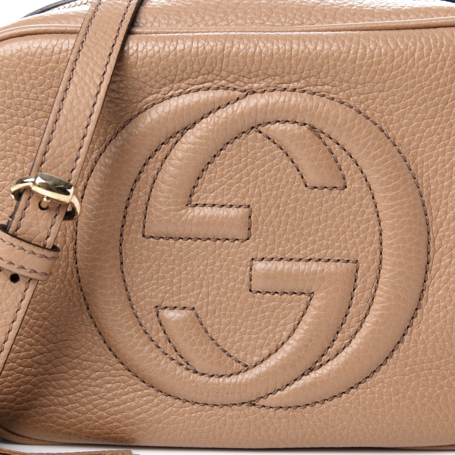 Gucci Pebbled Calfskin Small Soho Disco Bag Rose Beige 9 of 9