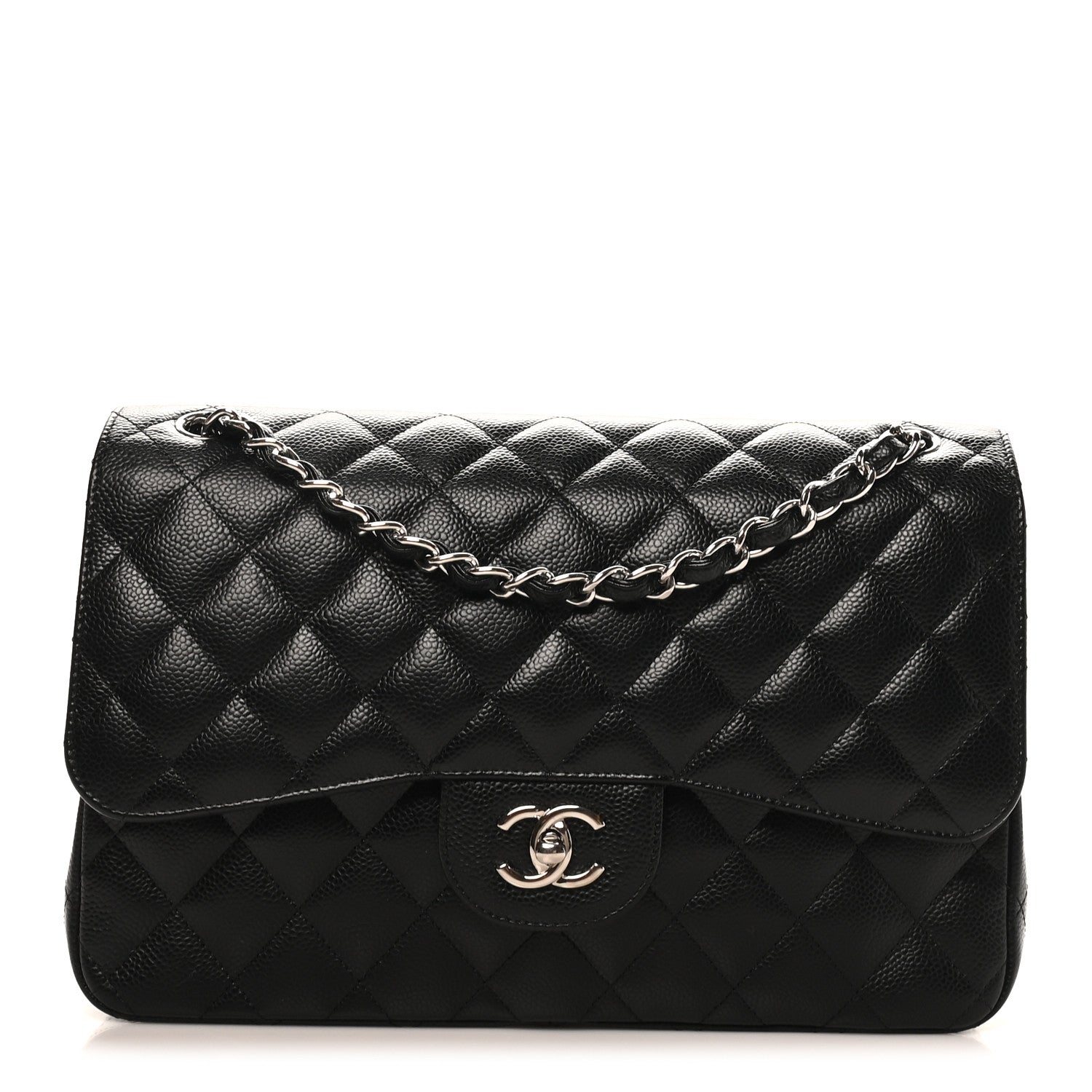 Chanel Caviar Quilted Jumbo Double Flap Black 1 of 10