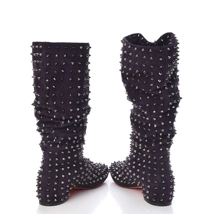Christian Louboutin Veau Velours London Bridge Boots 40.5 Eclipse Gun Metal 5 of 12