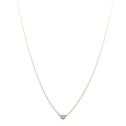 Tiffany 18K Yellow Gold Diamond .14ct Elsa Peretti Diamonds by the Yard Pendant Necklace 1 of 7