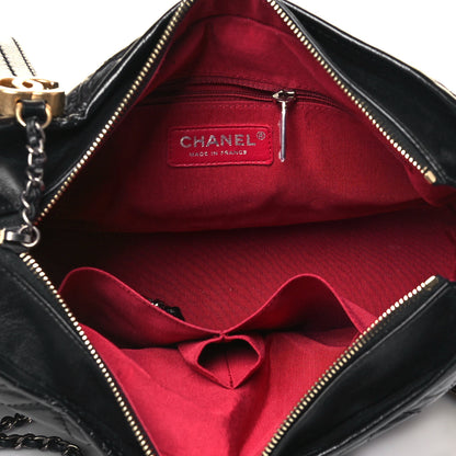 Chanel Aged Calfskin Quilted Medium Gabrielle Hobo Black 5 of 15