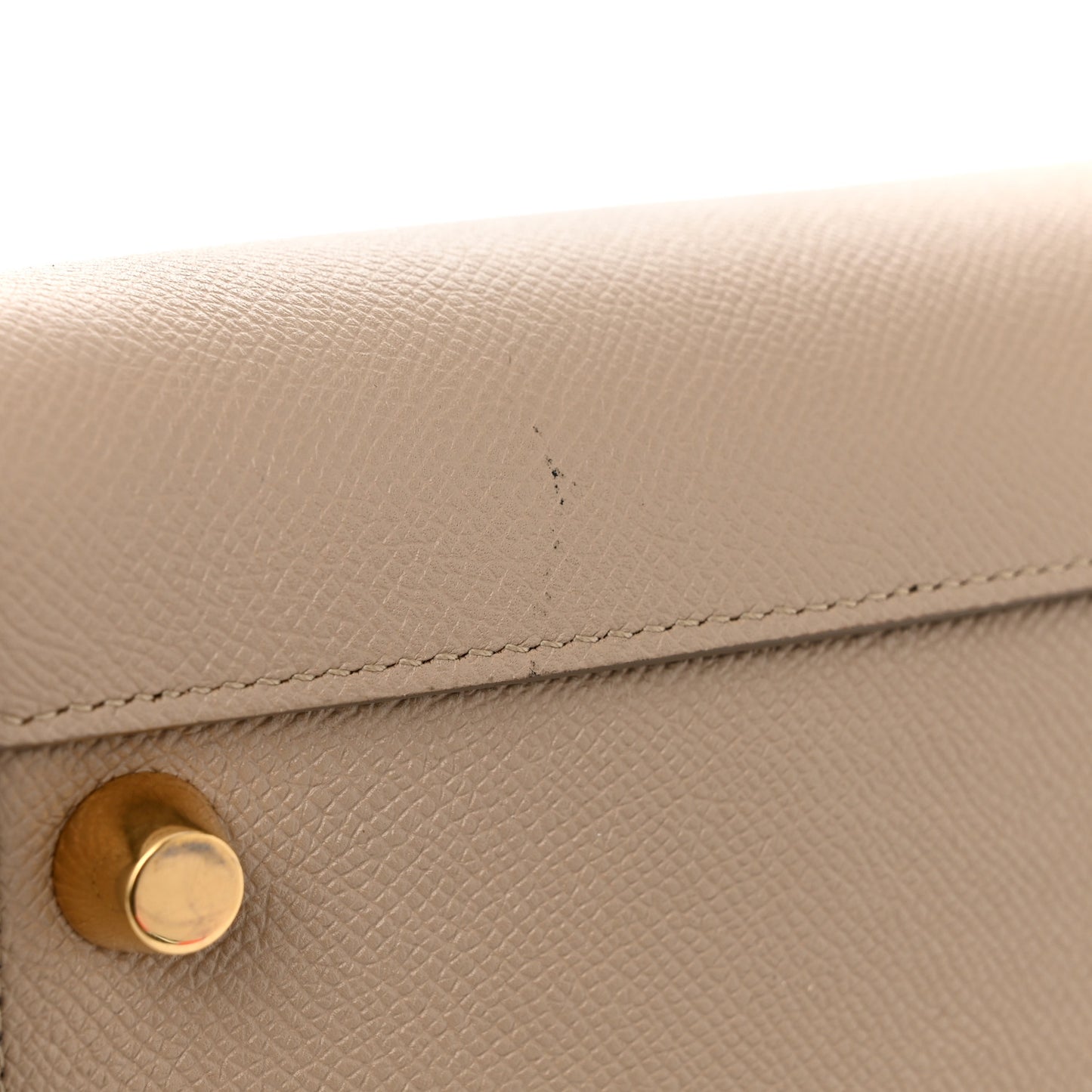 Grained Calfskin Mini Belt Bag Light Taupe