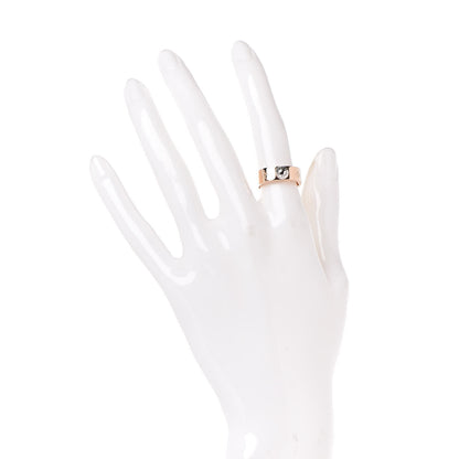 Louis Vuitton Brass Monogram Engraved Nanogram Ring S Pink Gold 2 of 9