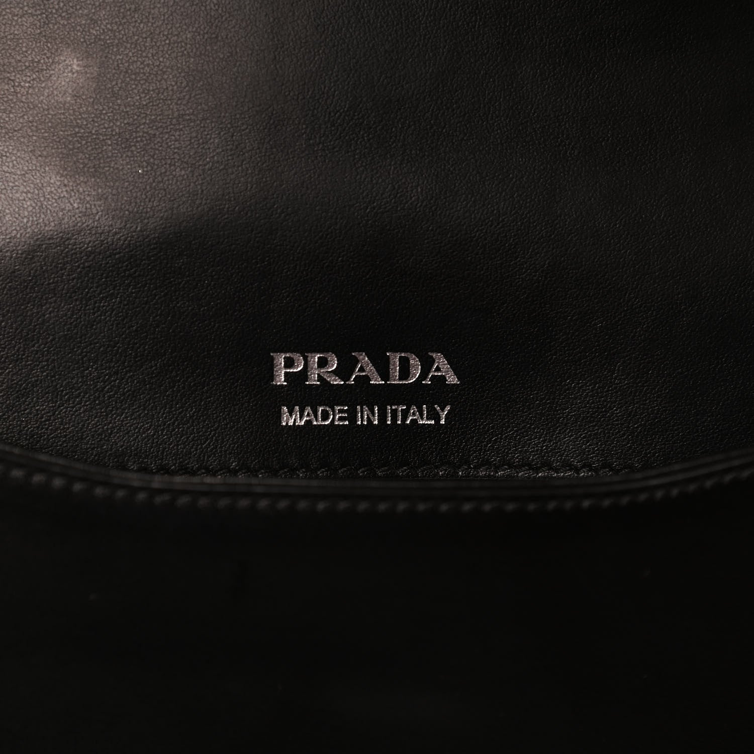 Prada Nylon Calfskin Identity Shoulder Bag Black 7 of 14