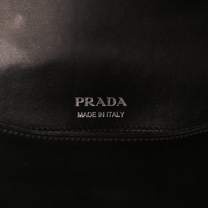 Prada Nylon Calfskin Identity Shoulder Bag Black 7 of 14