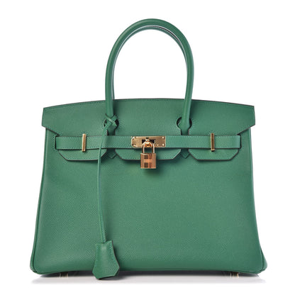 Hermes Epsom Birkin 30 Vert Vertigo 1 of 32