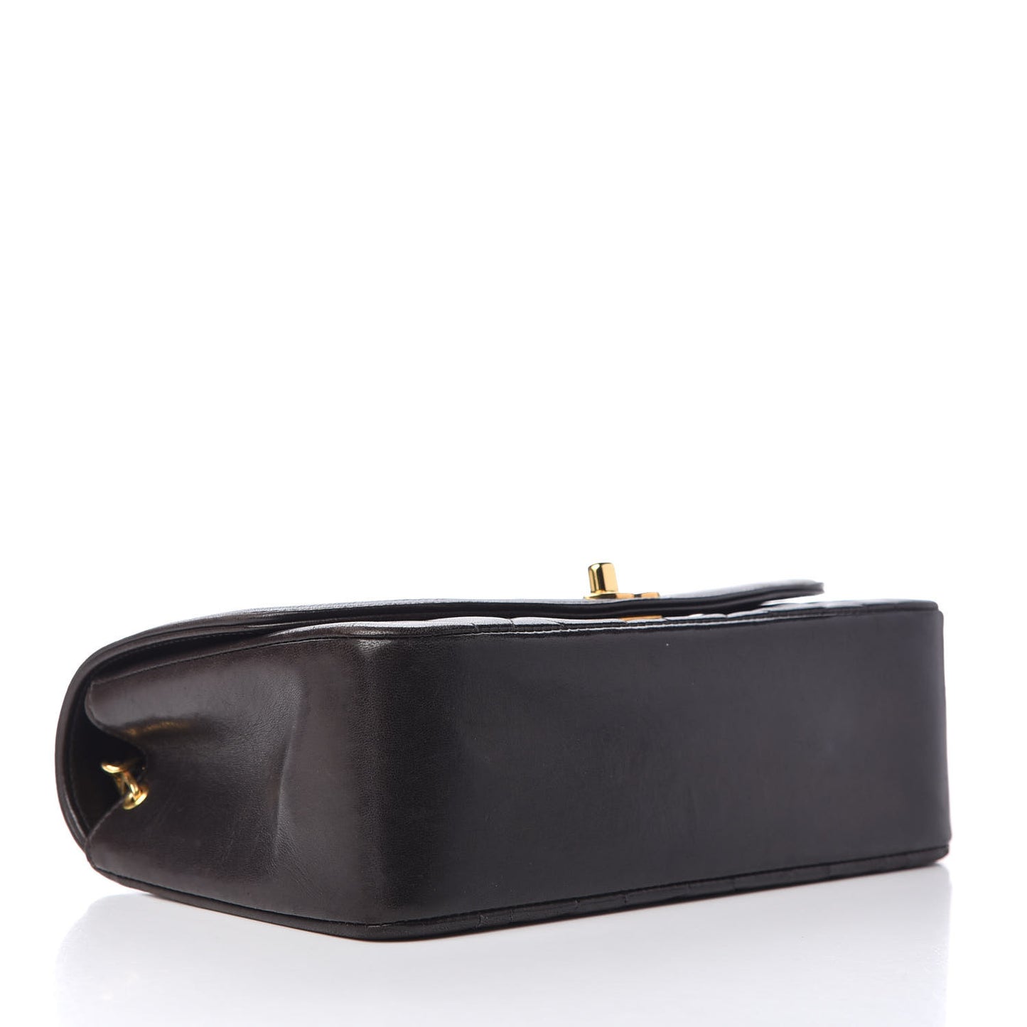 Lambskin Quilted Small Single Flap Bag Black