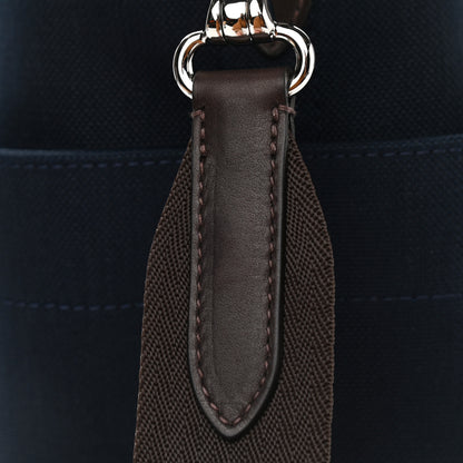 Hermes Toile Sac De Pansage Groom Bleu Navy Feu 13 of 14