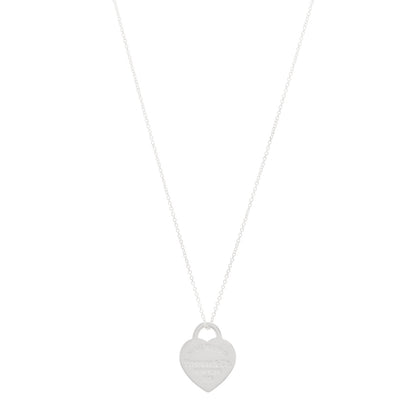 Tiffany Sterling Silver Small Return to Tiffany Heart Pendant Necklace 1 of 5