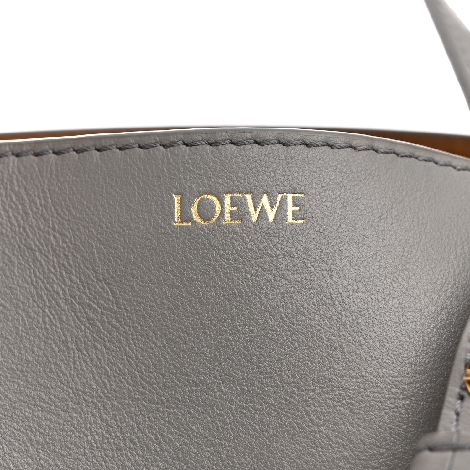 Loewe Shiny Calfskin Mini Puzzle Fold Tote Pearl Grey Dark Grey 6 of 10