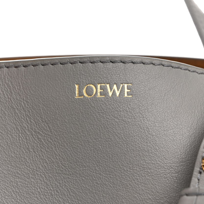 Loewe Shiny Calfskin Mini Puzzle Fold Tote Pearl Grey Dark Grey 6 of 10