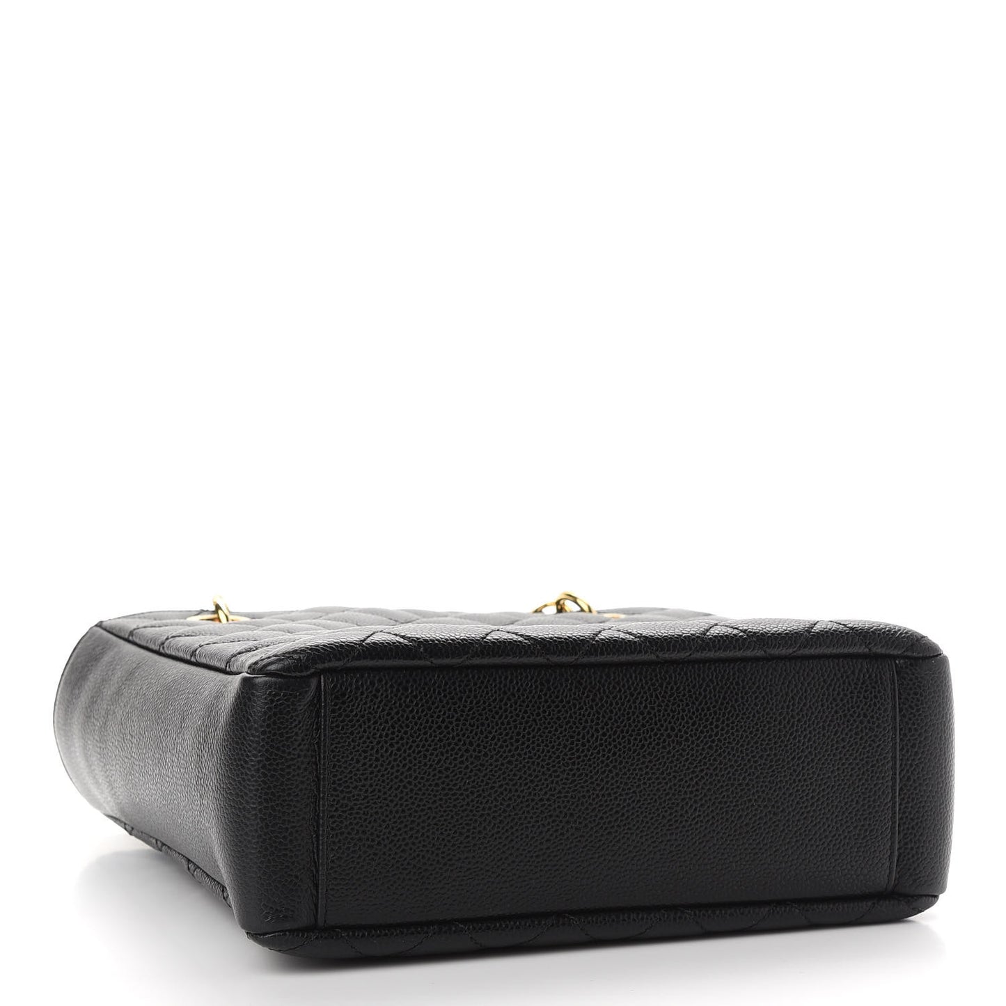 Caviar Quilted Petit Shopping Tote PST Black