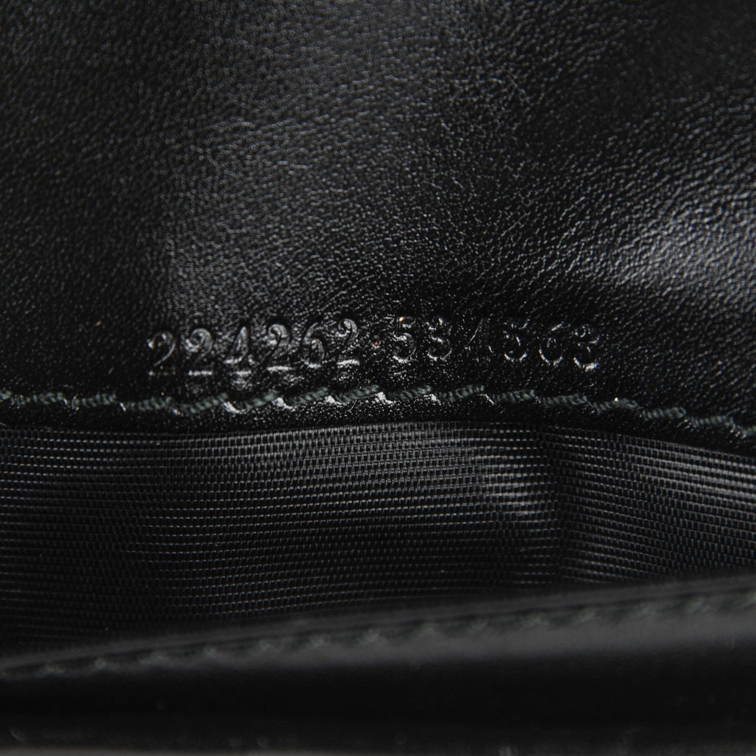 Gucci Imprime Monogram GG Pierce Chain Clutch Wallet Black 6 of 10