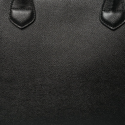 Burberry Derby Calfskin House Check Medium Banner Tote Black 6 of 8