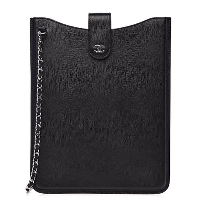 Chanel Caviar iPad Case Crossbody Black 1 of 9