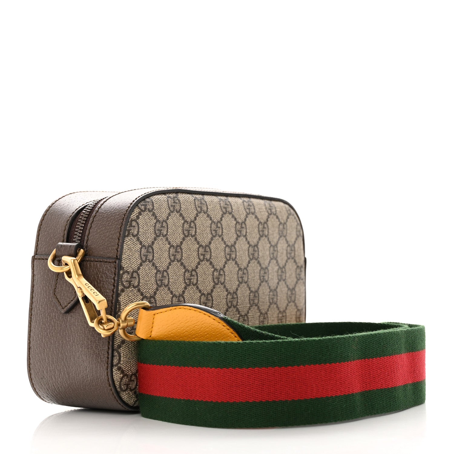 Gucci GG Supreme Monogram Web Neo Vintage Shoulder Bag Beige New Acero Crop 3 of 13