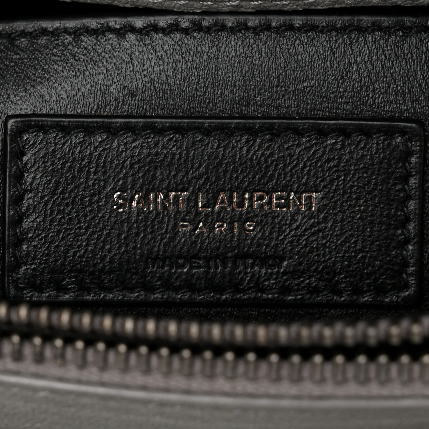 Saint Laurent Sheepskin Matelasse Chevron Monogram Medium College Bag Granite 6 of 10