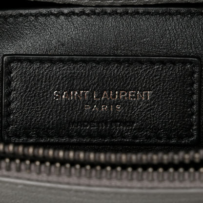 Saint Laurent Sheepskin Matelasse Chevron Monogram Medium College Bag Granite 6 of 10