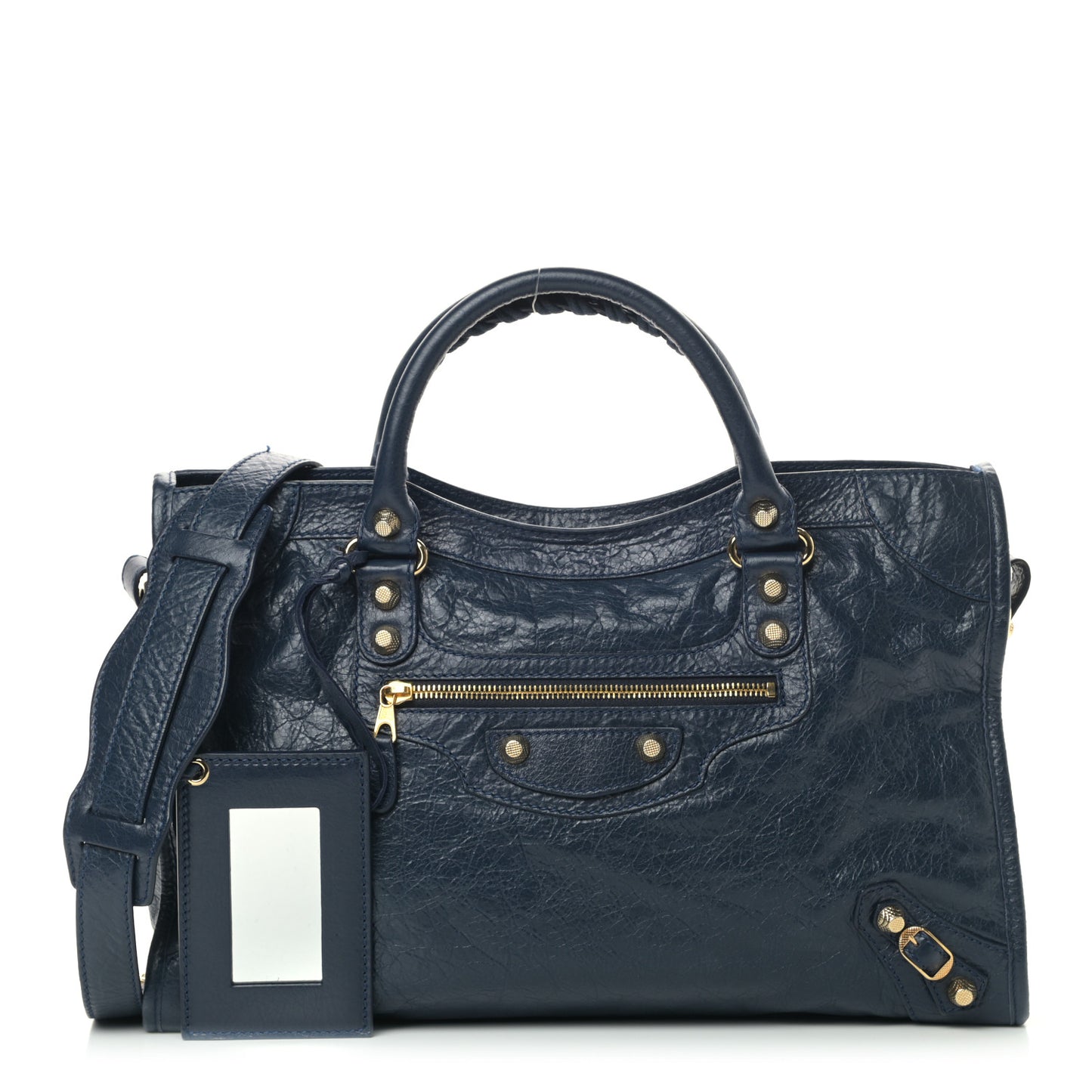 Agneau Giant 12 Gold Hardware City Bleu Obscur