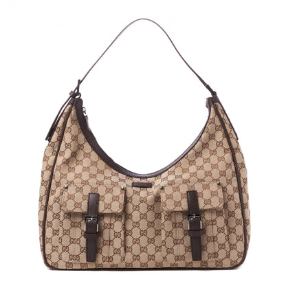 Gucci Monogram Front Pocket Hobo Dark Brown 1 of 9