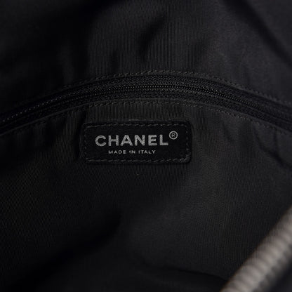 Chanel Calfskin CC Chevron All Day Long Tote Black 7 of 13