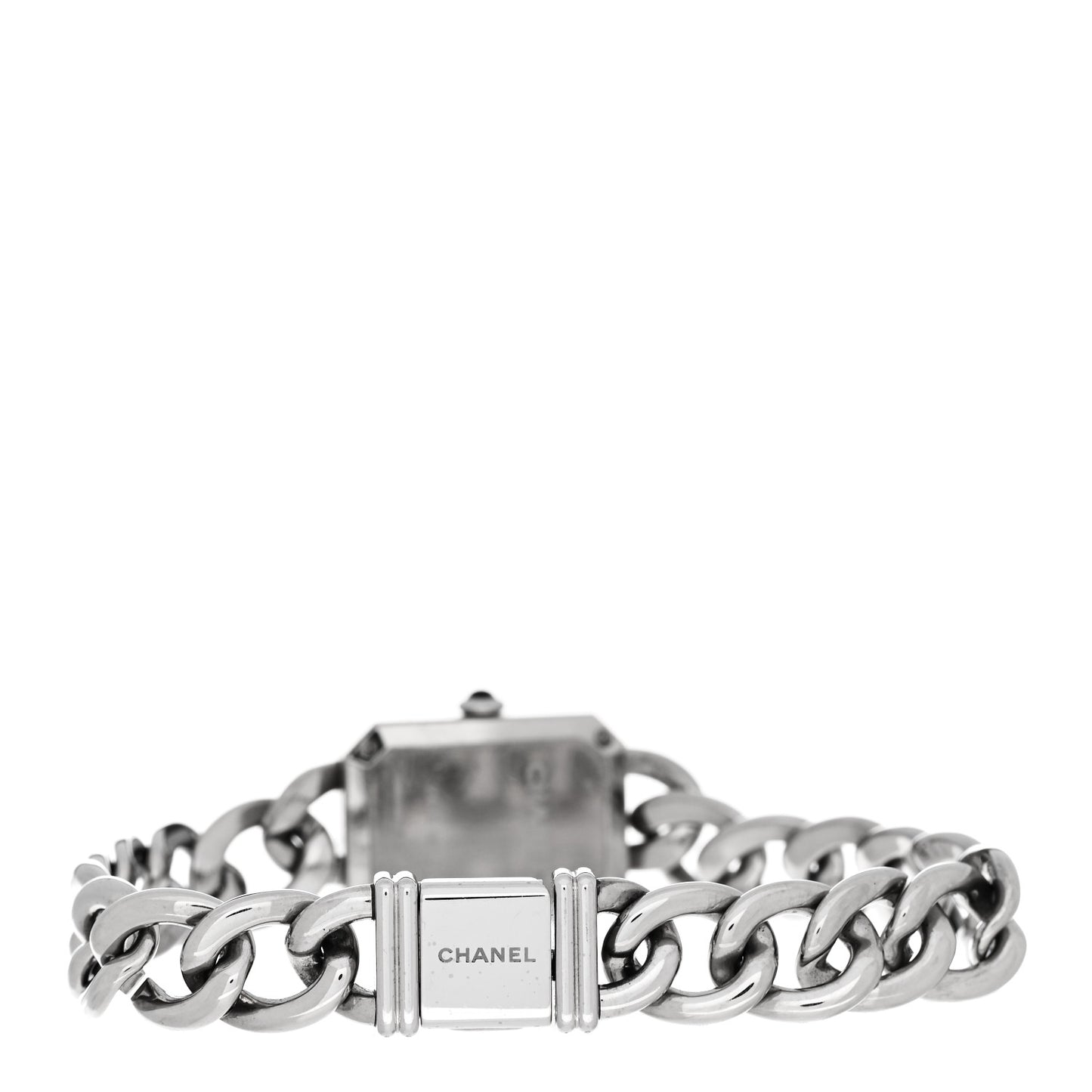 Stainless Steel Diamond Bezel 20mm Chain Premiere Quartz Watch Black