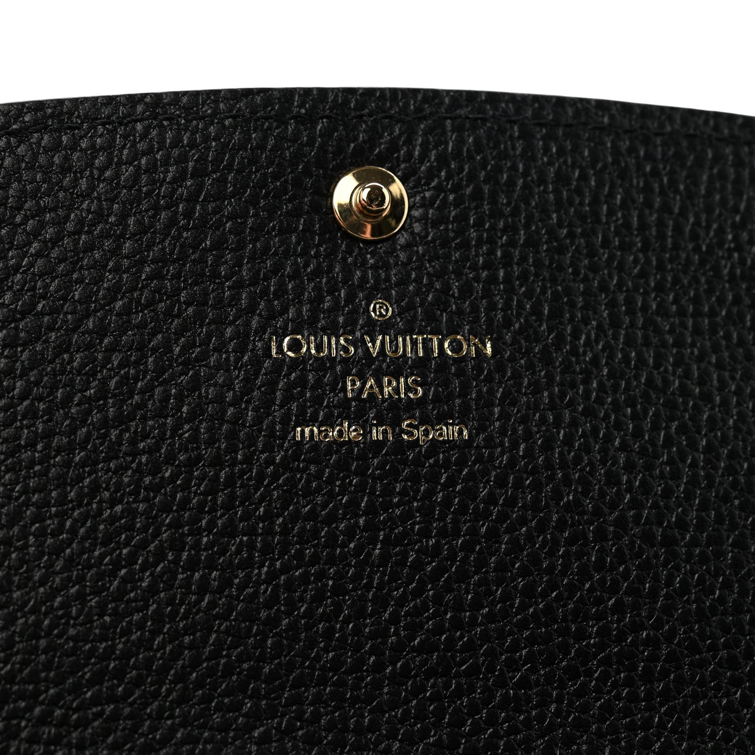 Louis Vuitton Empreinte Monogram Giant Emilie Wallet Black Beige 6 of 7