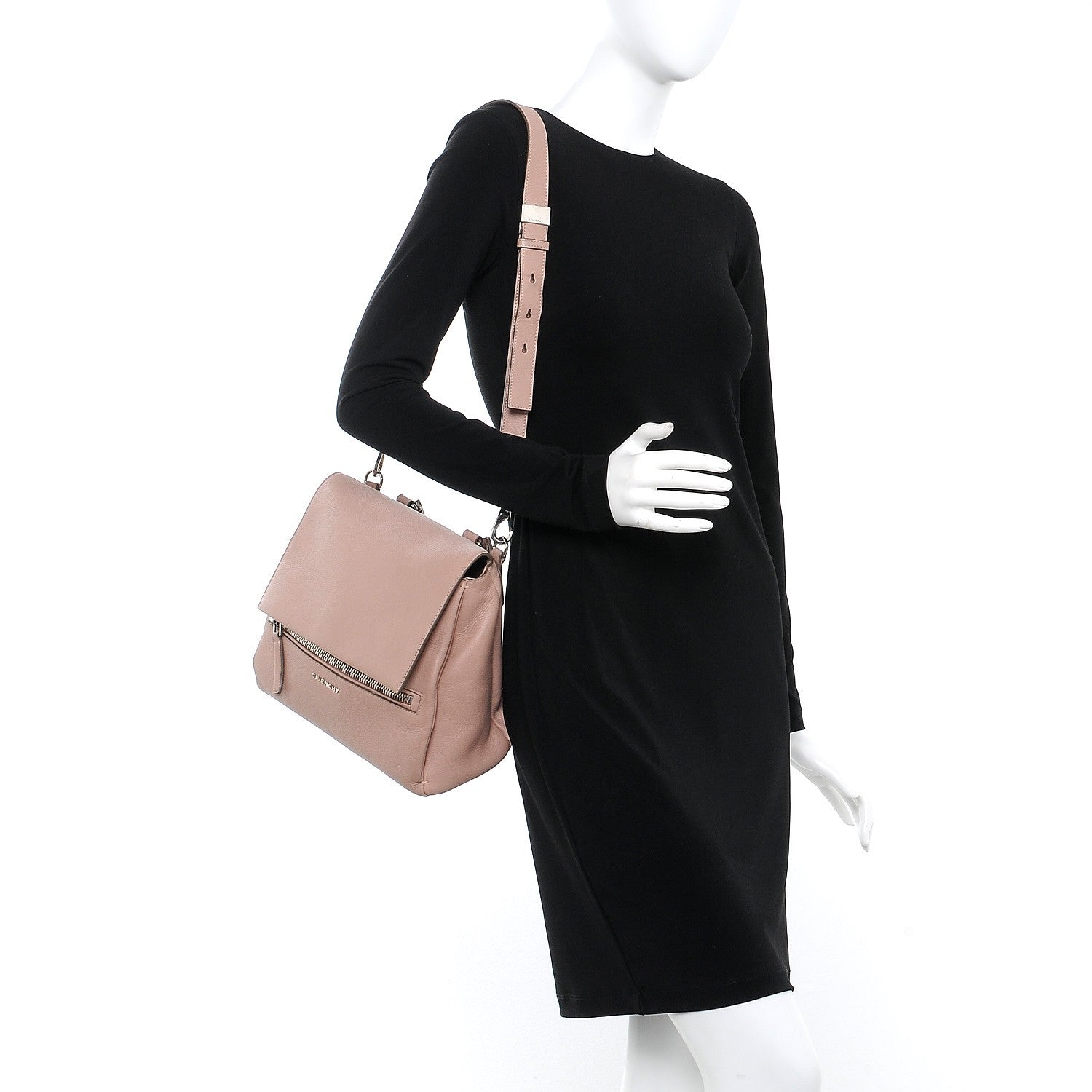 Givenchy Calfskin Small Pandora Pure Flap Bag Powder Pink 2 of 17