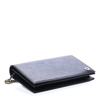 Gucci Textured Calfskin Medium Betty Chain Wallet Black 3 of 4